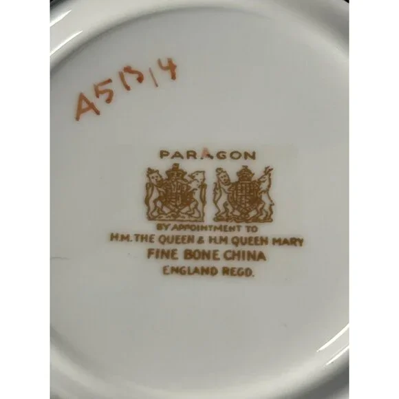 Paragon Pale Pink Floral Teacup & Saucer Double Warrant Bone China England The Q